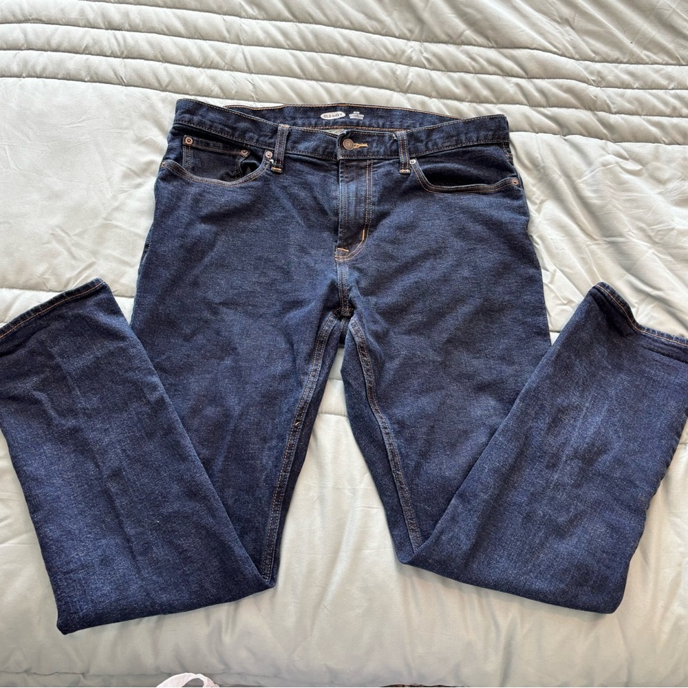 Old Navy Dark Blue and Light Blue Denim Jeans